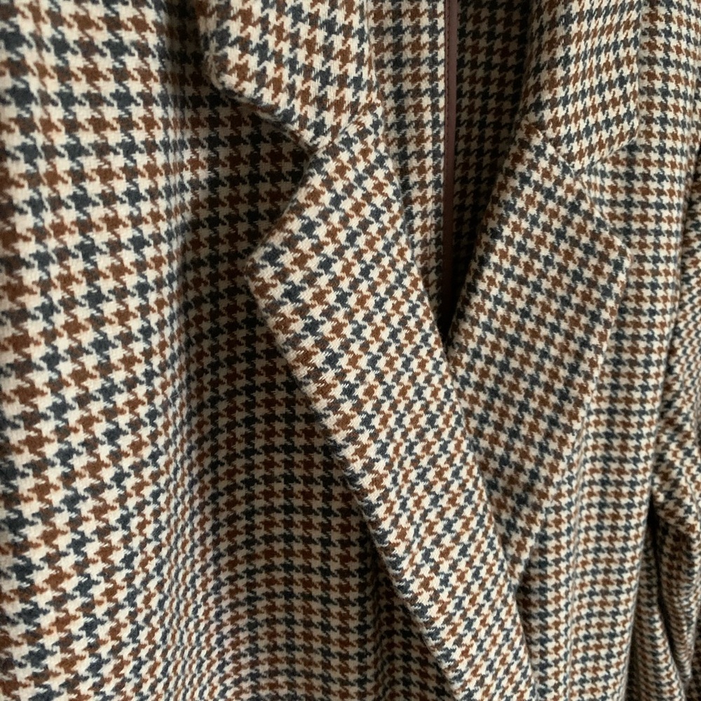 Women's Houndstooth Blazer Coat - Picture 4 of 8